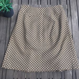 Brown Talbots skirt with front pleats - Size 4